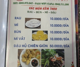 MENU MÓN THÊM
